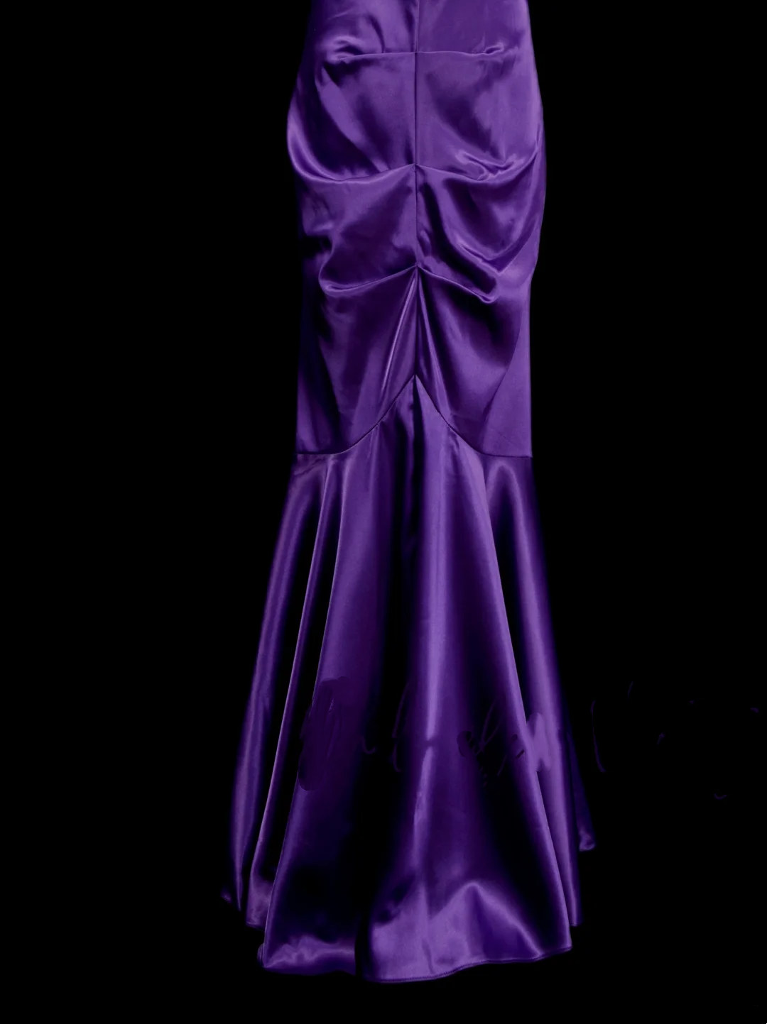 Simple Mermaid Sweetheart Grape Ruched Satin Long Prom Dress Ideas With Pleated Formal Party Dress Inspo For Women OB018