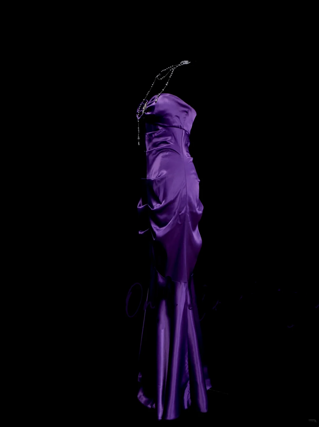 Simple Mermaid Sweetheart Grape Ruched Satin Long Prom Dress Ideas With Pleated Formal Party Dress Inspo For Women OB018