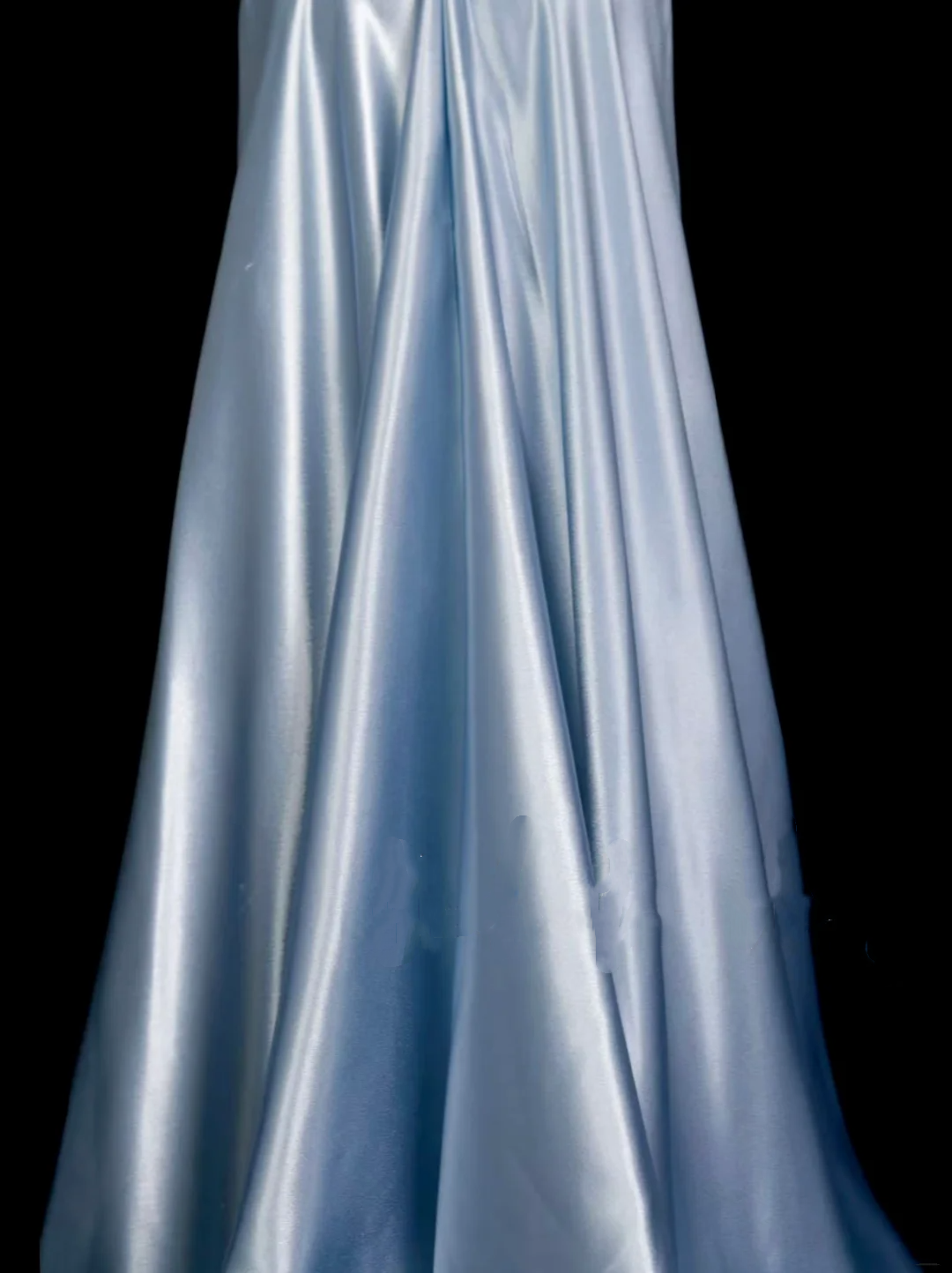 Simple Mermaid Halter Light Sky Blue Ruched Satin Long Prom Dress Ideas With Pleated Formal Party Dress Inspo For Women OB019