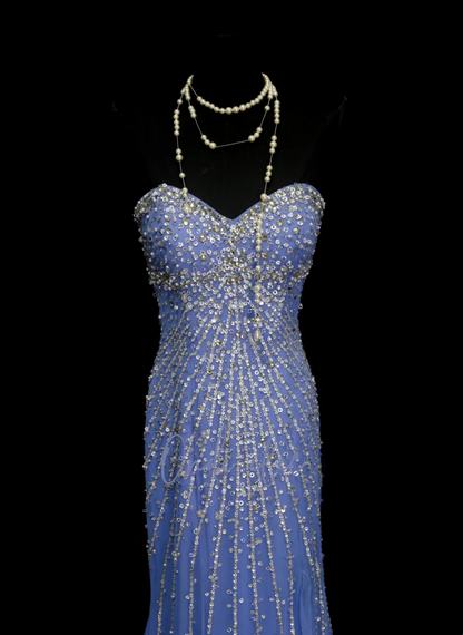Classy Formal Mermaid Sweetheart Blue Sequins With Beads Style Impress Long 2026 Prom Dresses Party Gowns OB027