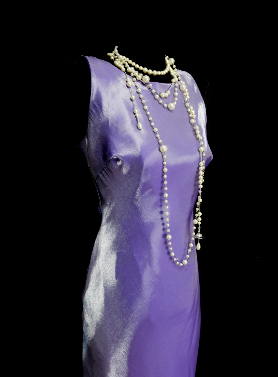 Vintage Mermaid Scoop Lilac Sleevless Backless Long 70s Prom Dresses Formal Gowns Inspo Evening Outfit OB044