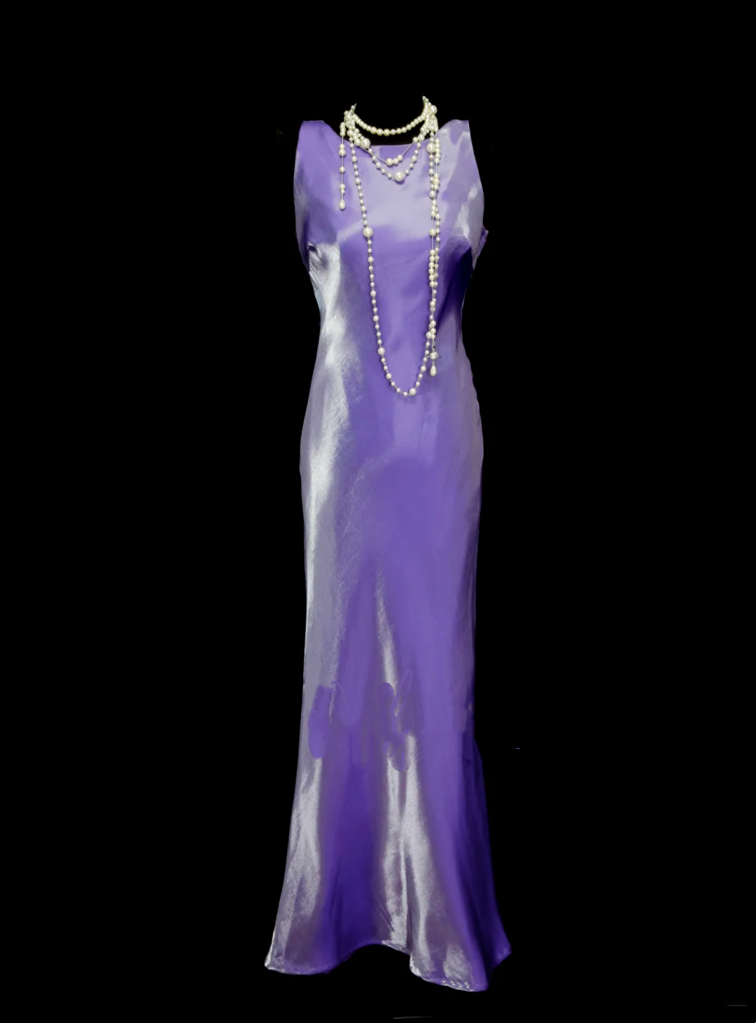 Vintage Mermaid Scoop Lilac Sleevless Backless Long 70s Prom Dresses Formal Gowns Inspo Evening Outfit OB044