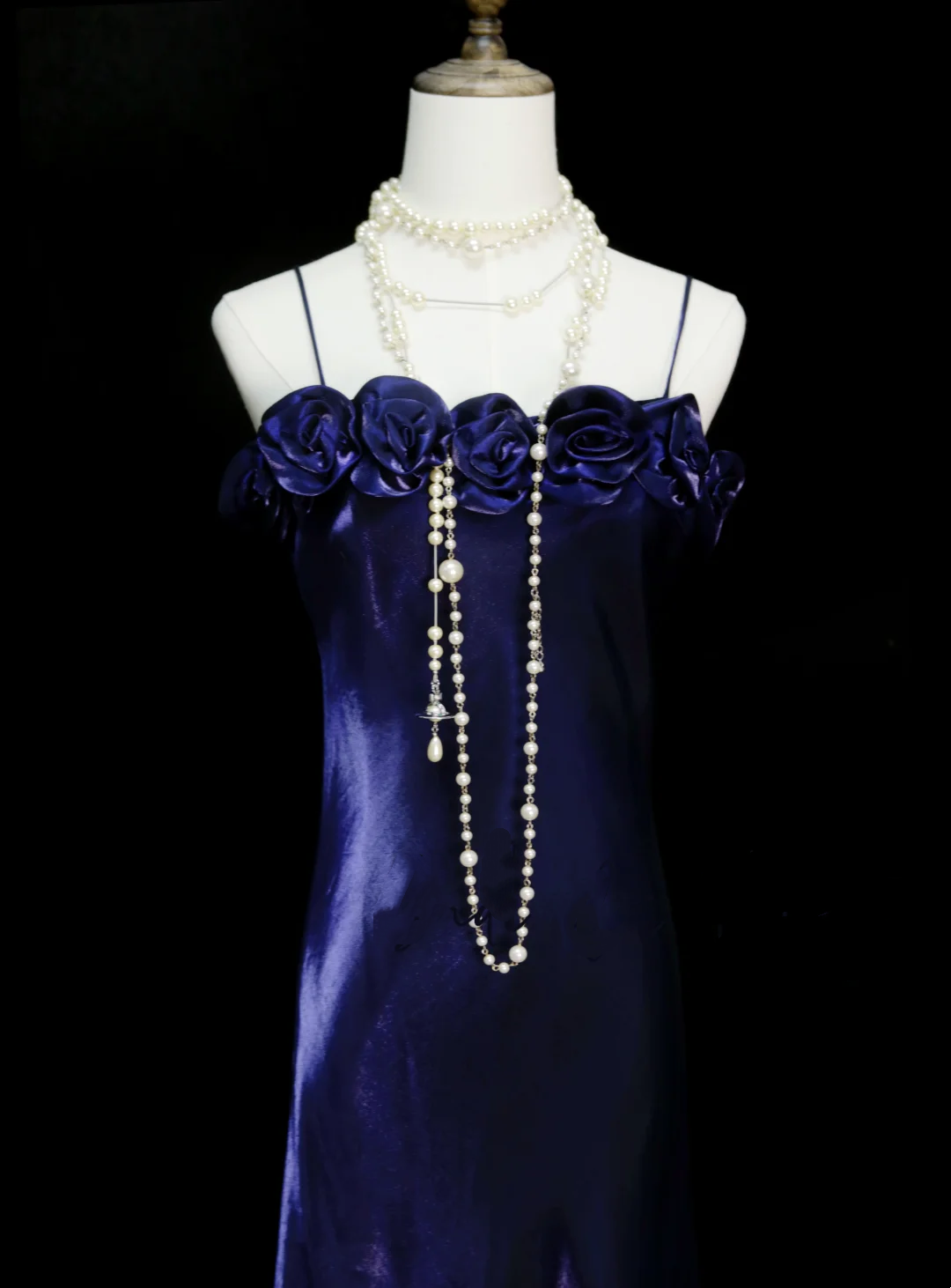 Chic A line Spaghetti Straps Grape With Flowers Long Prom Dresses Party Dress 18th Birthday Outfits Graduation Dress OB046