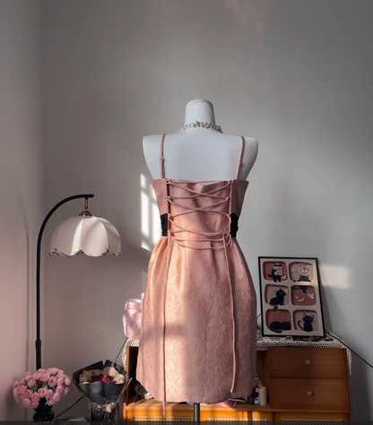 Modest A line Spaghetti Strap Pink Short High School Homecoming Dress Inspo Ideas Mini Party Dresses RB6966
