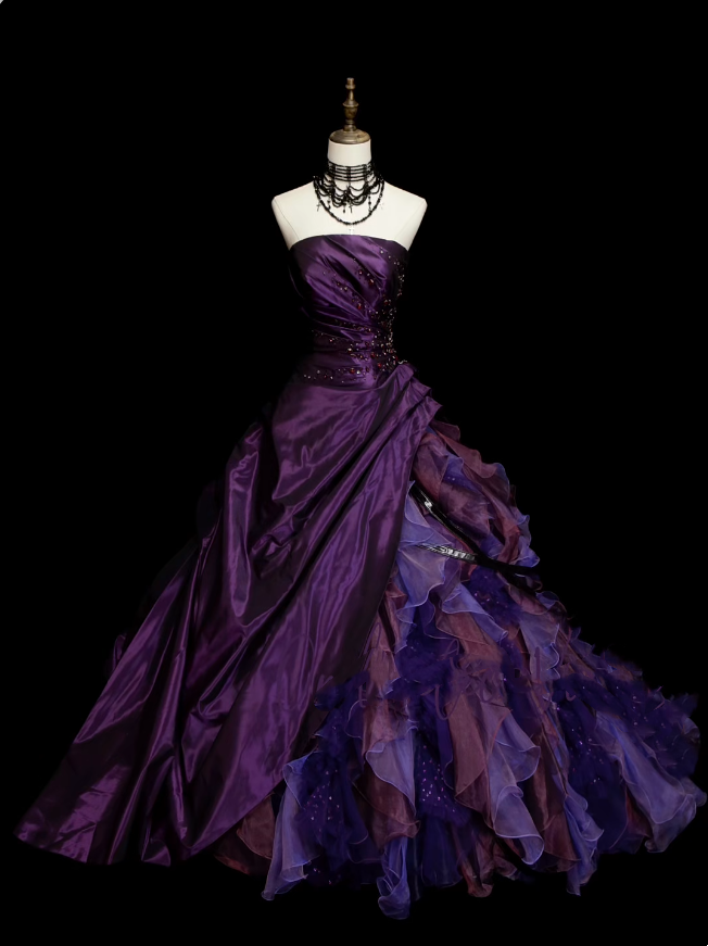 Vintage Ball Gown Strapless Purple Sweet 16 Dresses Quinceanera Dress Long 15 Vestidos De Fiesta N1323