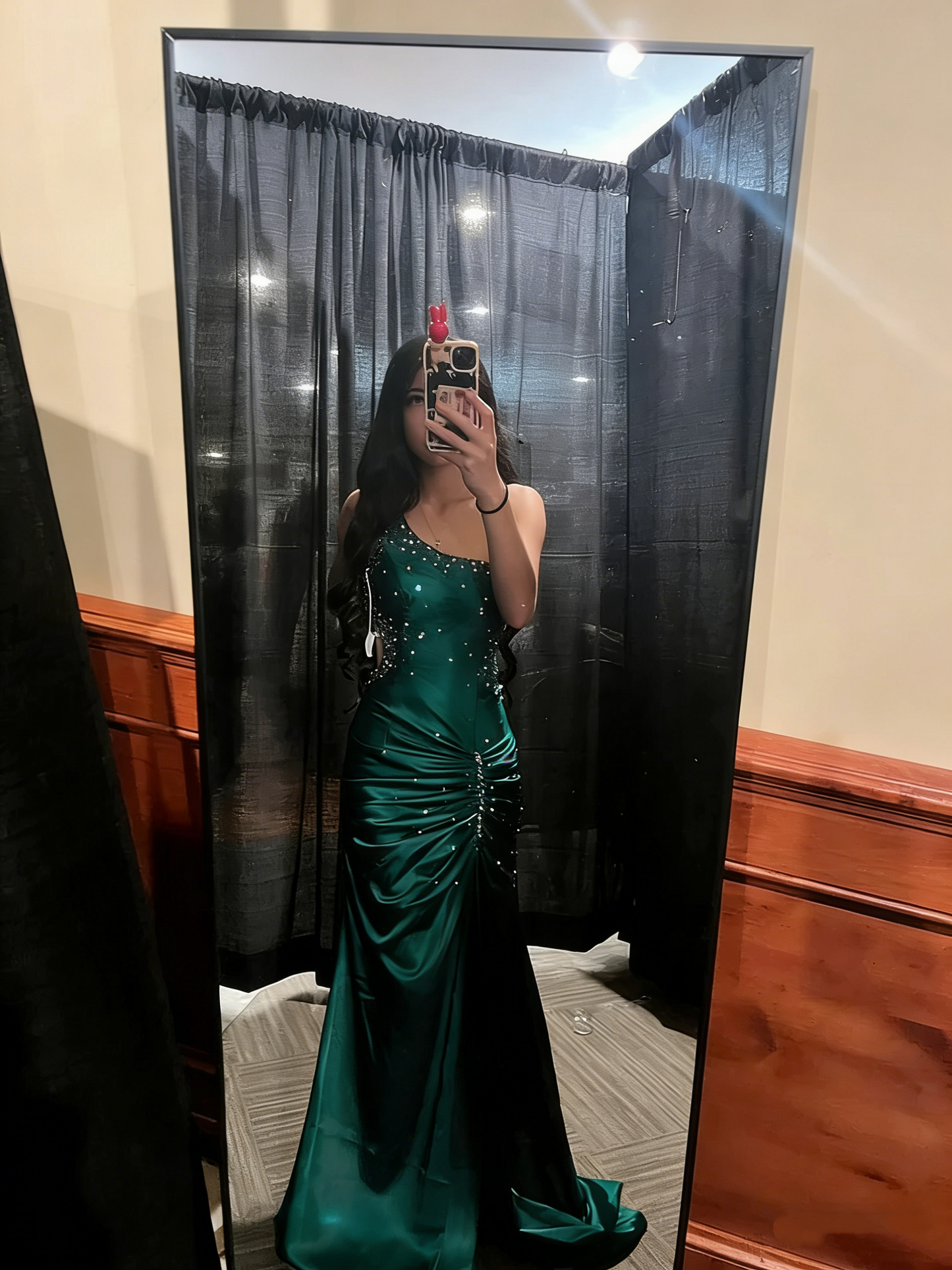 Vintage Mermaid One Shoulder Grape Satin Sleeveless Long Prom Dresses Party Dress 21st Birthday Outfits Graduation Dress RB017