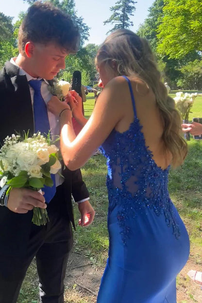 Modest Trendy Mermaid Spaghetti Straps Olive Green Satin Prom Dresses Style Long Senior High School Dance Party Dress RB1164