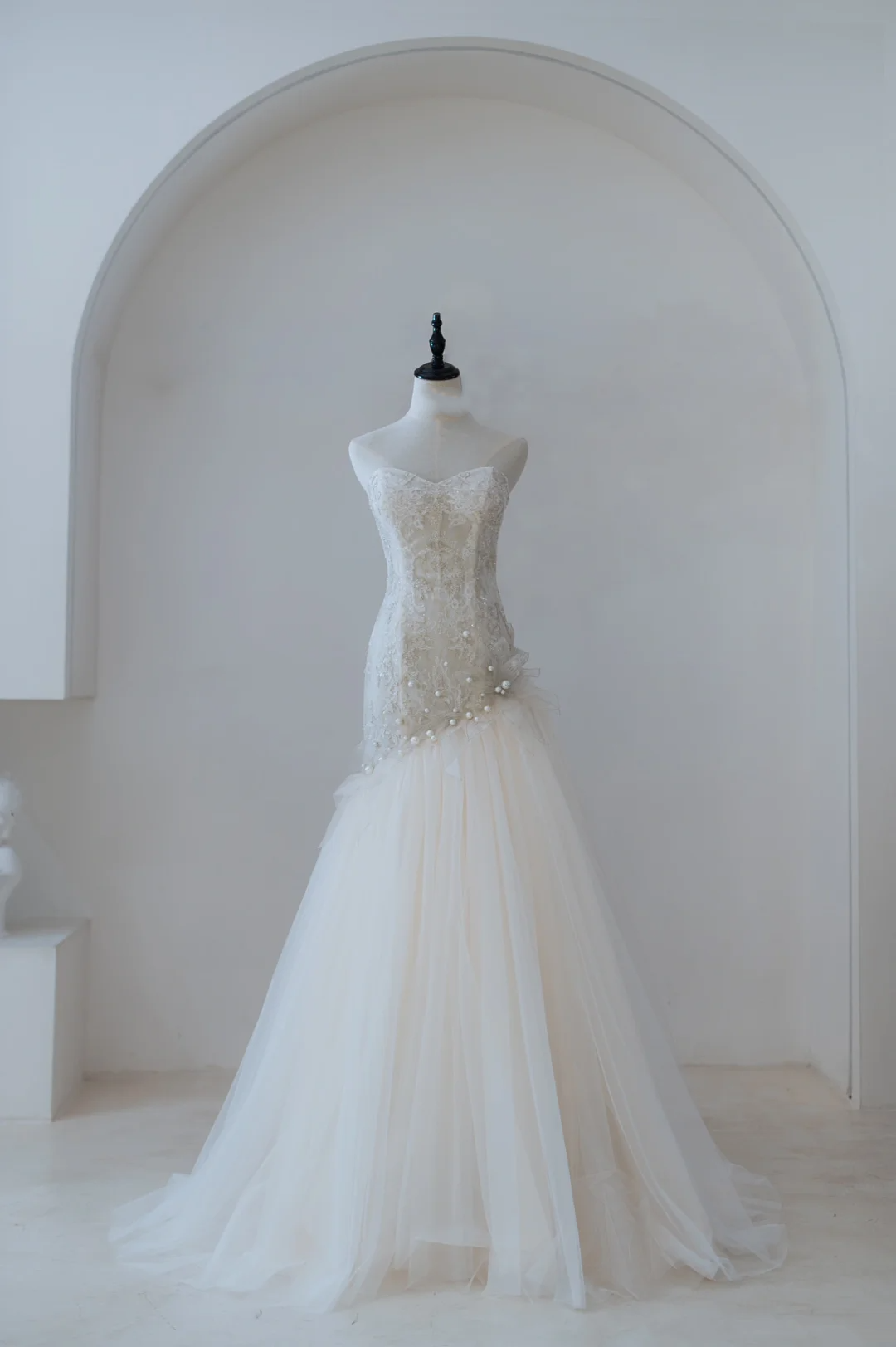 Elegant Modest Mermaid Sweetheart Lace Pleated Wedding Dress Styles Long Bridal Gown Wedding Gowns RB1188