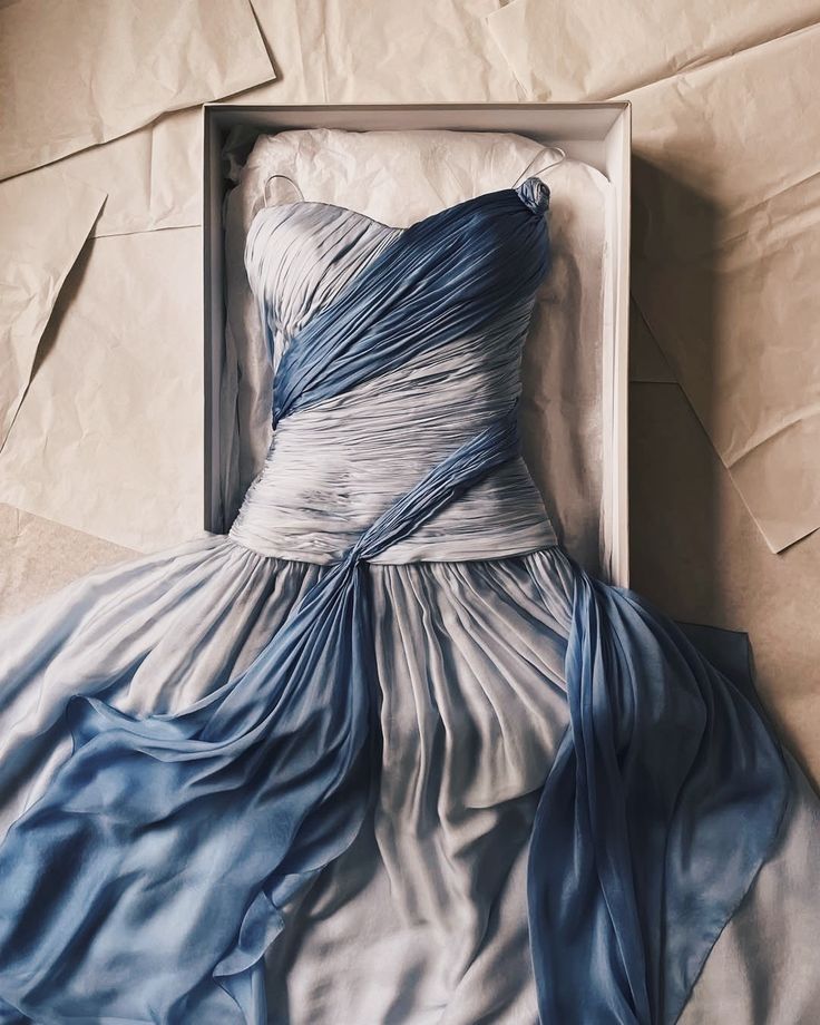 Chic Mermaid Spaghetti Straps Multi Blue Pleated Sleeveless Chiffon Long Prom Dresses Inspo Prom Gown RB1341