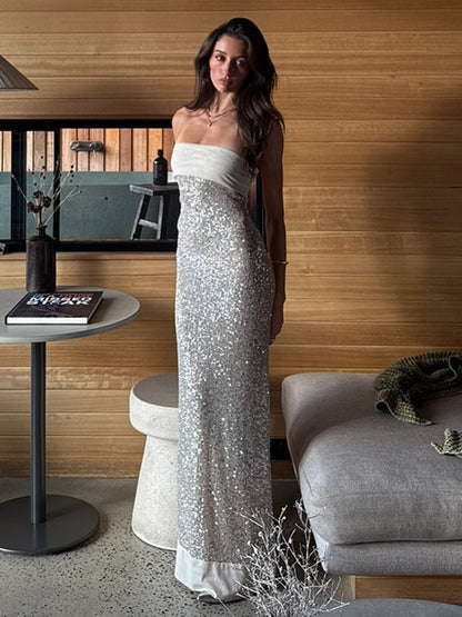 Shinning Mermaid Strapless Green Sequin Prom Dresses Party Dress 18th Birthday Outfits Graduation Dress RB1381
