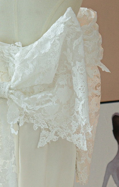 Modest Mermaid Off The Shoulder Fitted Corset Lace Long Sleeve Fit and Flare Wedding Dresses Bridal Gown Wedding Gowns RB1616