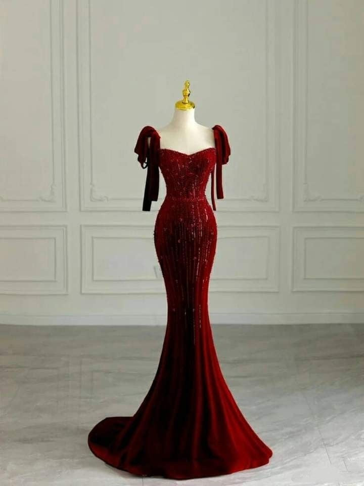 Modest Mermaid Spaghetti Strap Burgundy Long Prom Dresses Impress 18th Birthday Outfits Prom Gown RB1627