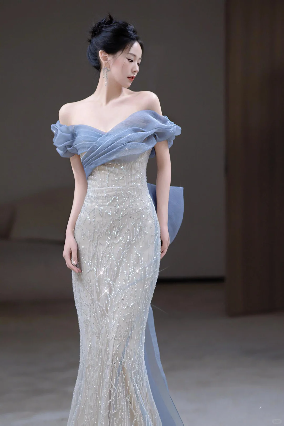 Classy Mermaid Off The Shoulder Sequin Prom Dresses Formal Dress 18th Birthday Outfits Prom Gown RB1778