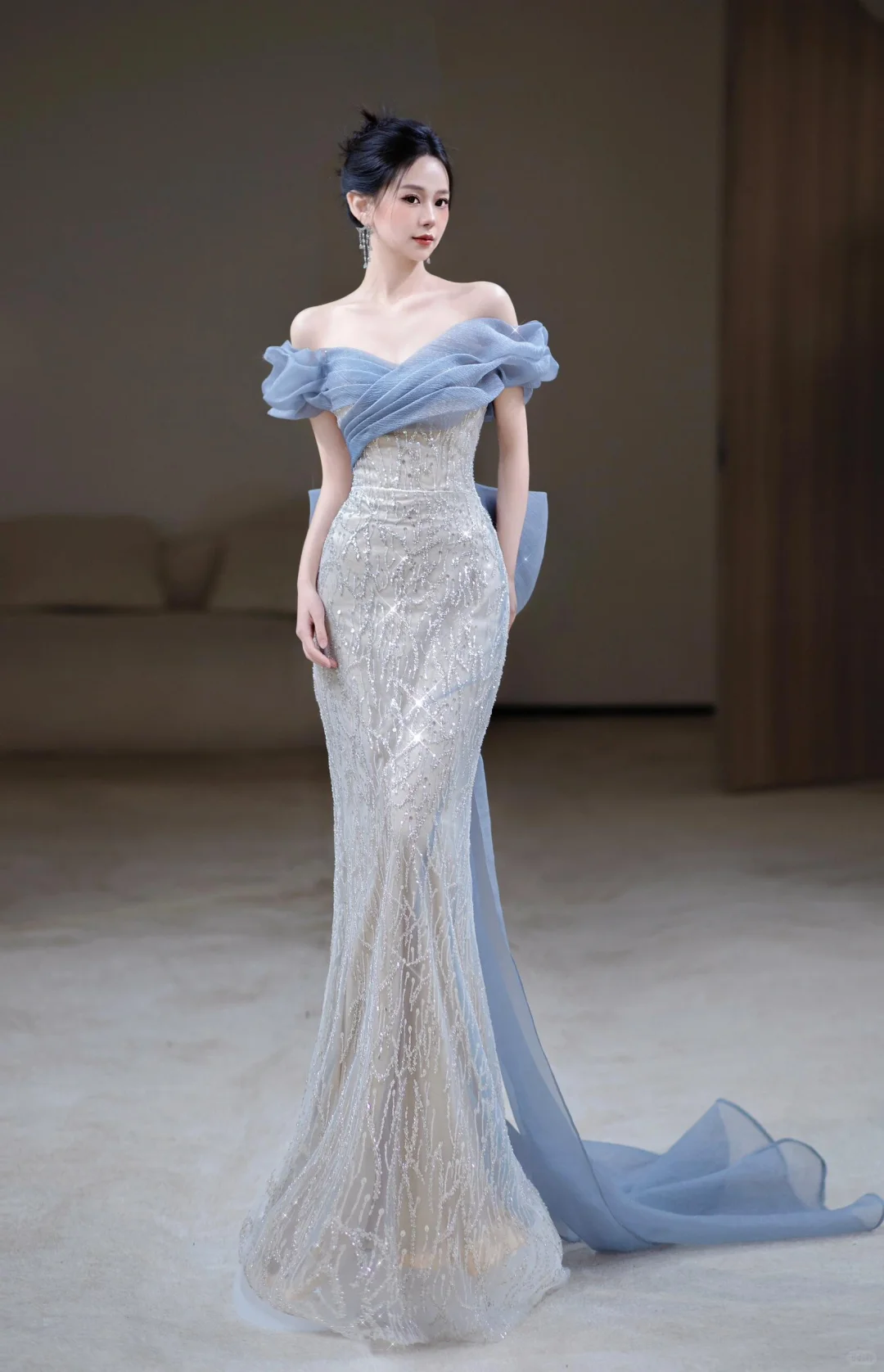Classy Mermaid Off The Shoulder Sequin Prom Dresses Formal Dress 18th Birthday Outfits Prom Gown RB1778