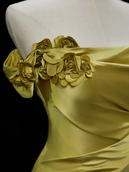 Elegant Mermaid Off The Shoulder Satin Green Long Prom Dresses Impress 18th Birthday Outfits Prom Gown RB1880