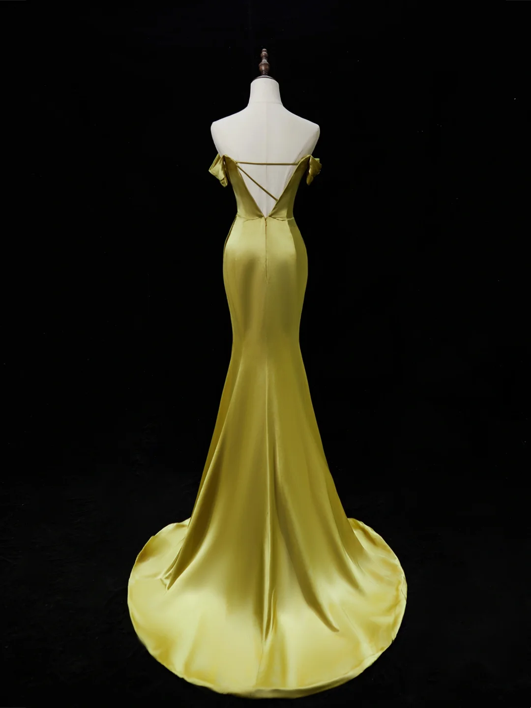 Elegant Mermaid Off The Shoulder Satin Green Long Prom Dresses Impress 18th Birthday Outfits Prom Gown RB1880