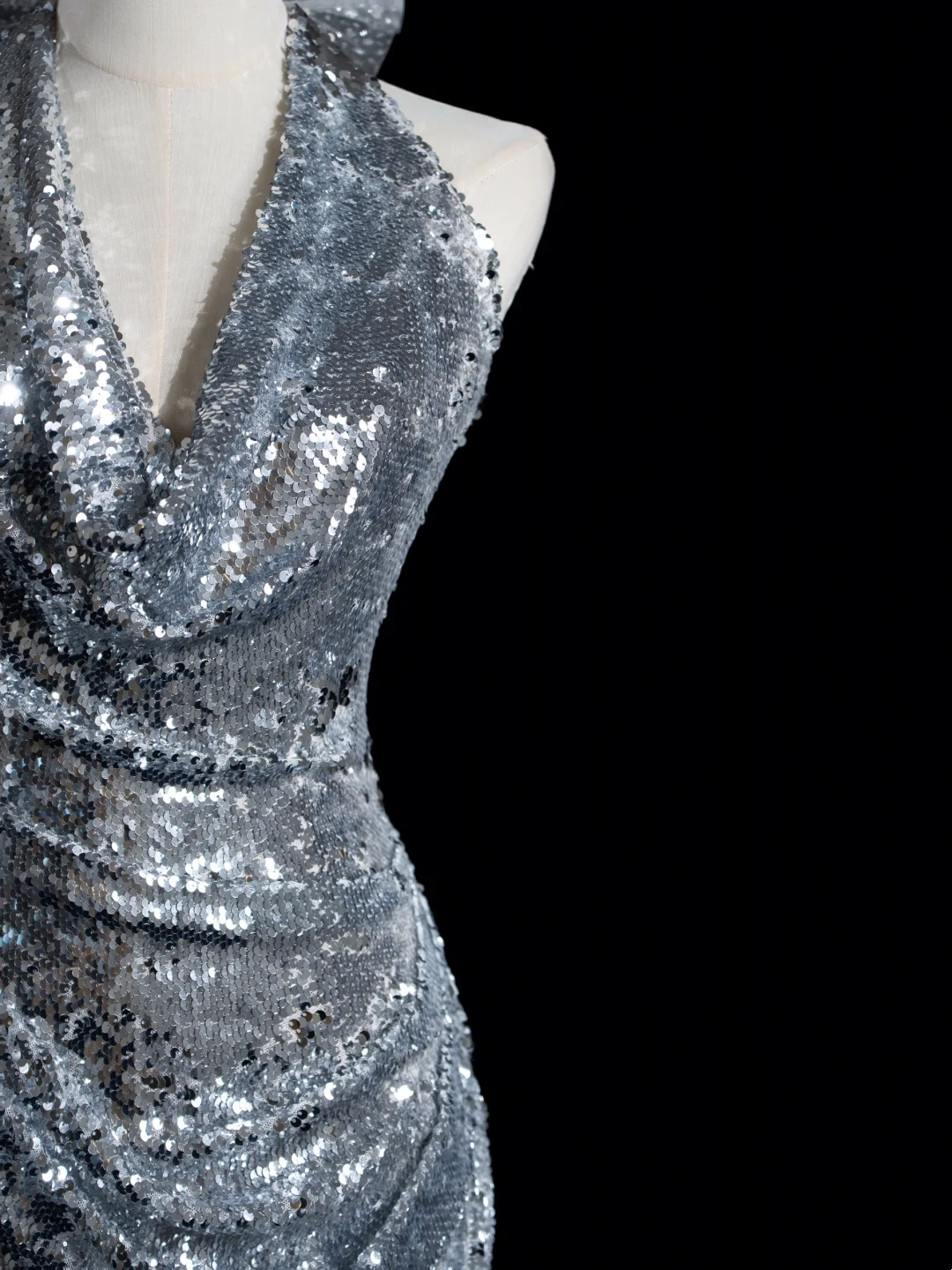 Retro Mermaid Halter Silver Sequin Long Prom Dresses Impress 18th Birt – RubyFashionDress