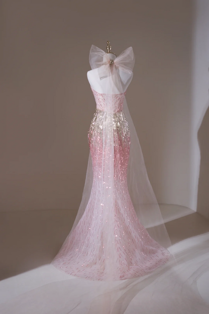Retro Mermaid Halter Pink Sequin Long Prom Dresses Impress 19th Birthday Outfits Prom Gown RB1893