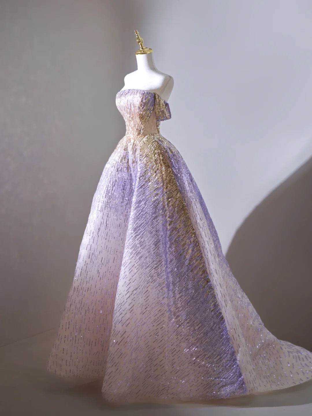 Retro Ball Gown Off The Shoulder Lilac Sequin Long Prom Dresses Impress 18th Birthday Outfits Prom Gown RB1899