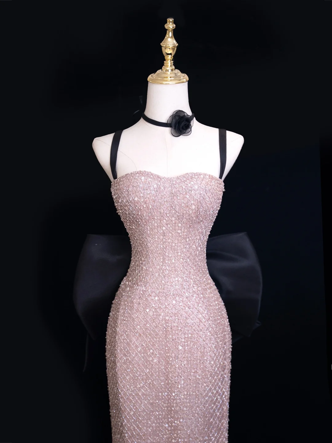 Modest Mermaid Spaghetti Straps Pink Sequin Long Prom Dresses Impress 19th Birthday Outfits Prom Gown RB1914