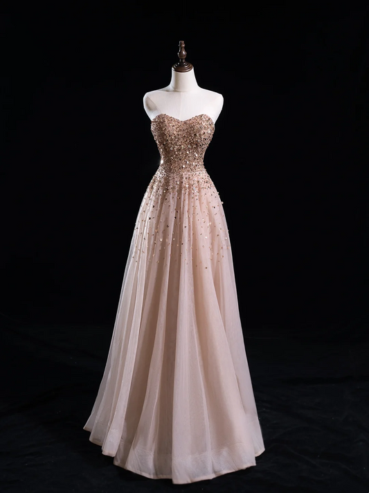 Vintage Ball Gown Sweetheart Pink Tulle Long Prom Dresses Impress Sweet 16 Birthday Outfits Prom Gown RB1918