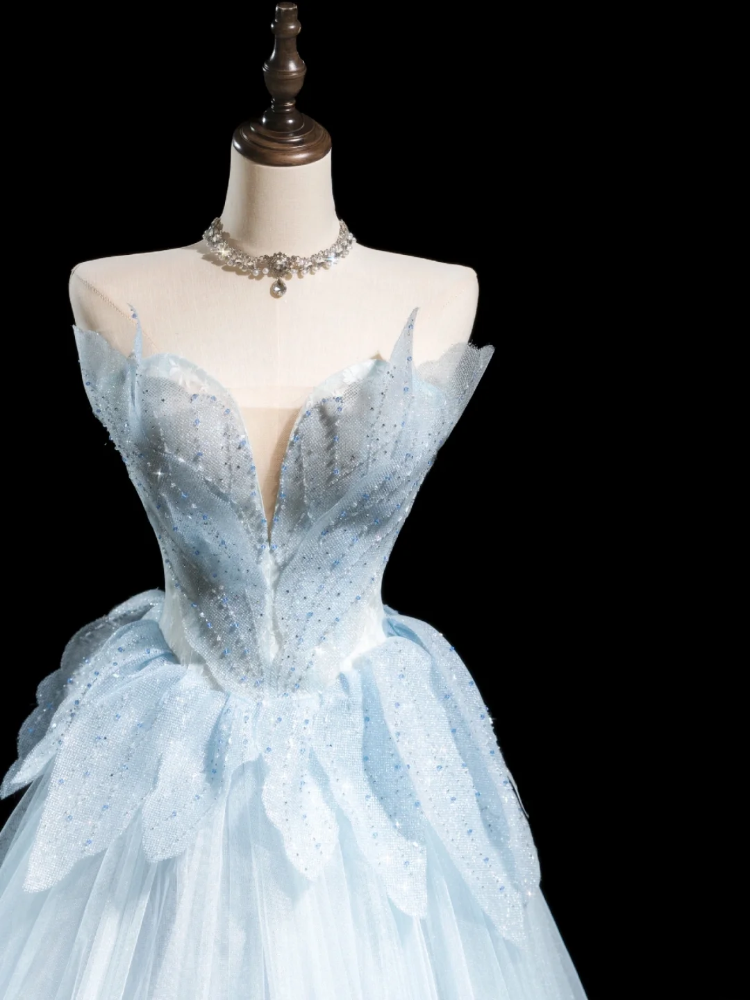 Pretty Ball Gown Sweetheart Light Sky Blue Tulle Senior Aesthetic Prom Dresses Prom Gowns Formal Outfits Graduation Dress RB1922