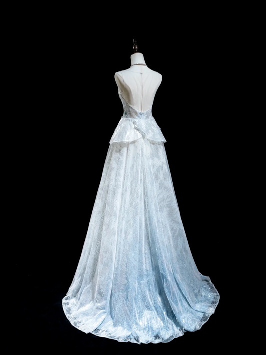 Pretty Ball Gown Sweetheart Light Sky Blue Sequin Senior Aesthetic Prom Dresses Prom Gowns Formal Outfits Graduation Dress RB1923