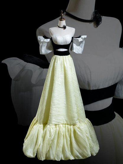 Classy A Line Off The Shoulder Satin Prom Dresses Formal Dress 18th Birthday Outfits Prom Gown RB1924
