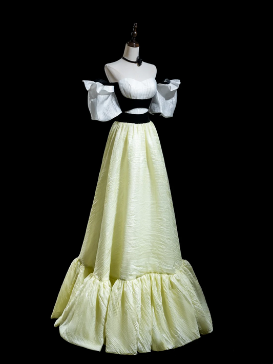 Classy A Line Off The Shoulder Satin Prom Dresses Formal Dress 18th Birthday Outfits Prom Gown RB1924