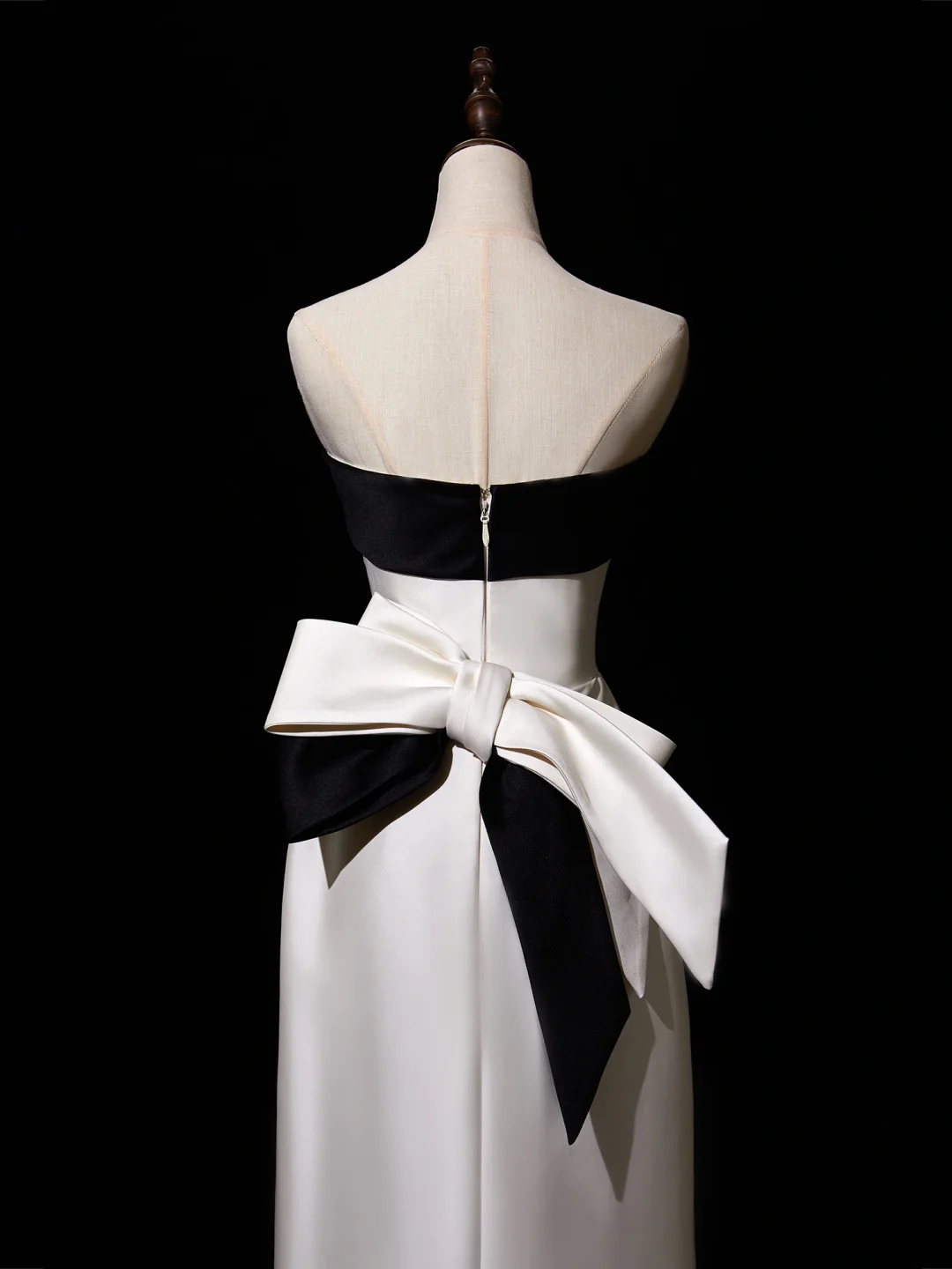 Pretty Sheath Strapless White Satin Prom Dresses Formal Dress 18th Birthday Outfits Prom Gown RB1938