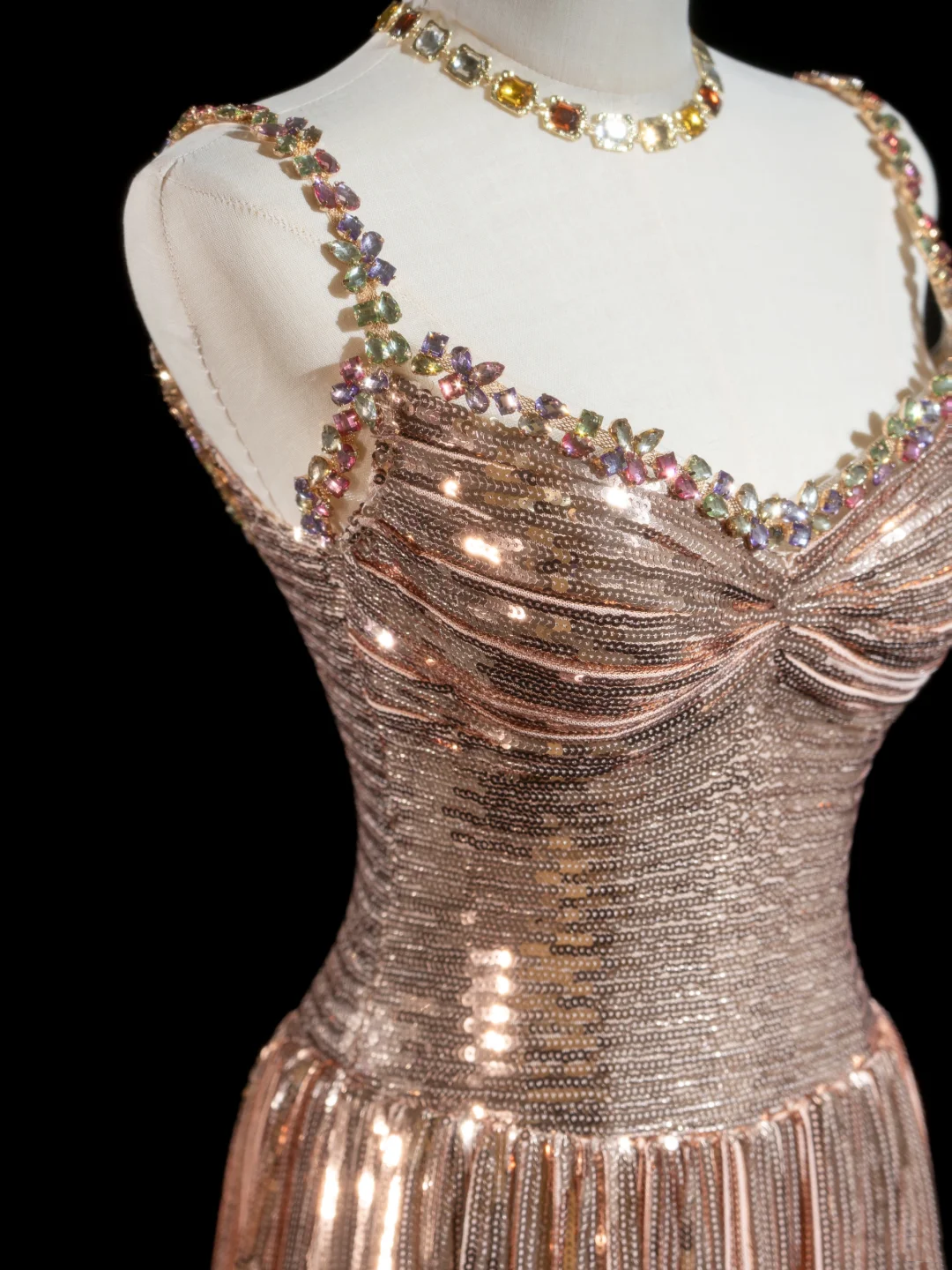 Chic A Line Sweetheart Gold Sequin Beads Senior Aesthetic Prom Dresses Prom Gowns Formal Outfits Party Dress RB1948