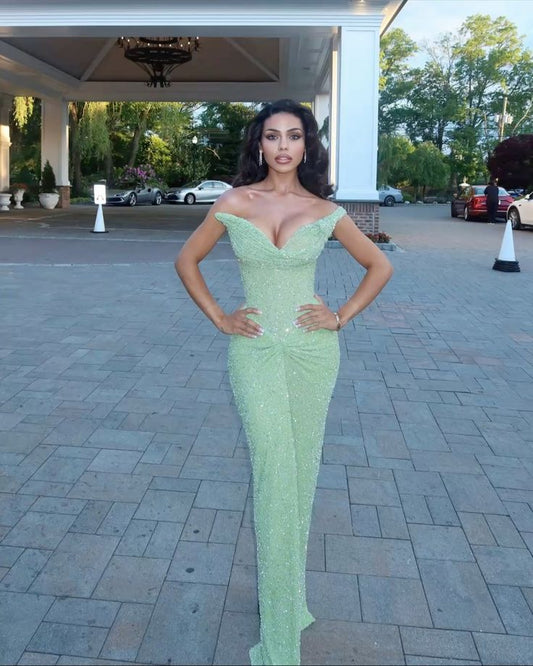 Elegant Mermaid Sweetheart Sequin Mint Green Prom Dresses For Teens Formal Dress Party Outfits Prom Gown RB1964