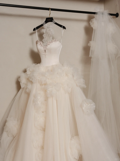 Ethereal Ball Gown Sweetheart Fitted Corset Sleeveless Tulle Wedding Dress Bride Gowns Wedding Dresses RB2060