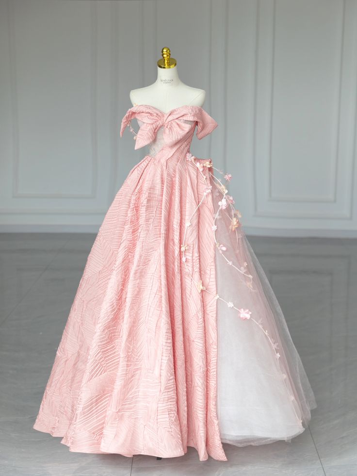 Charming Ball Gown Sweetheart Pink Satin Long Quinceanera Dress Sweet 15 16 Dresses RB2177