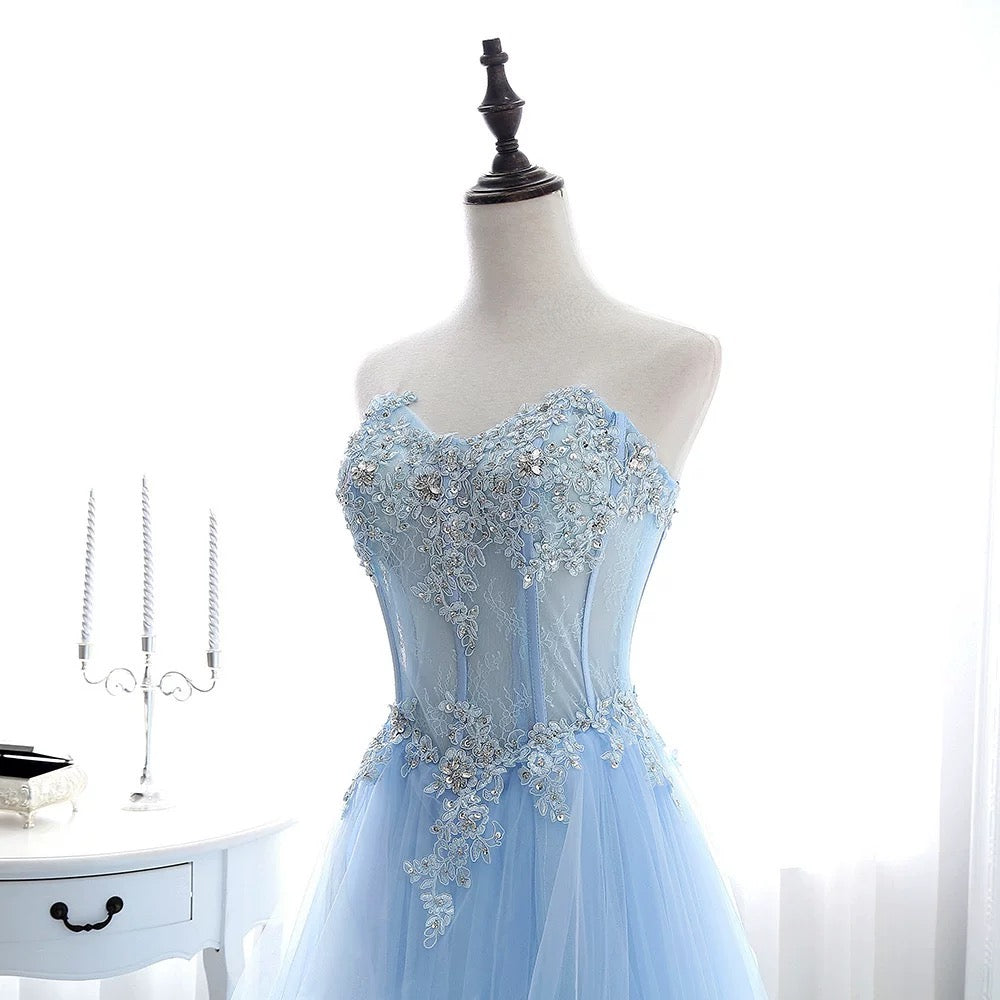 Classy Ball Gown Sweetheart Yellow Tulle Prom Dresses Inspo For Teens Formal Dress Party Outfits Prom Gowns RB2181