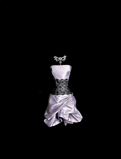 Sexy Sheath Strapless Lilac Satin Ideas For Women Short Length Birthday Dresses Homecoming Outfits N3427