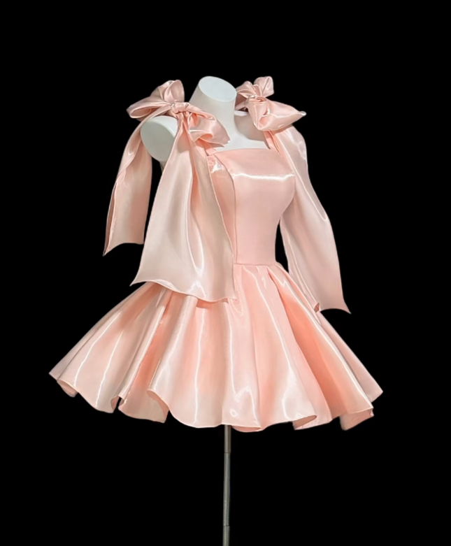 Aesthetic Ball Gown Strapless Blush Pink Outfit Ideas For Teens Girls Inspo Short 16 Hoco Outfits Homecoming Dresses RB3088