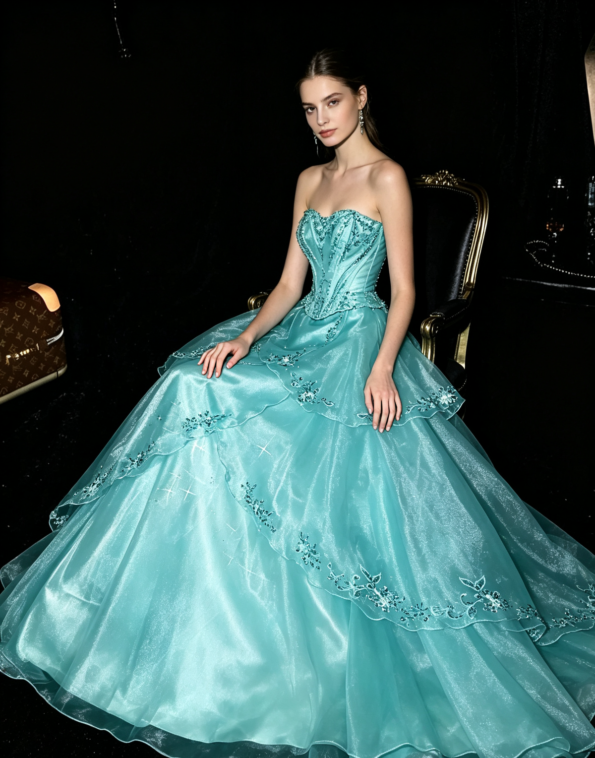 Elegant A line Sweetheart Blue With Beading Perfection-Formal Goals Nigh Evening Long Prom Dress Party Outfits RB6744