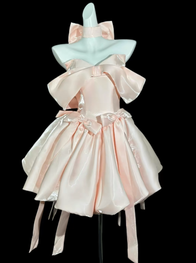 Unique Ball Gown Off The Shoulder Blush Pink With Bow University Ideas Homecoming Dress Inspo Short Senior Party Cocktail Outfits RB7042