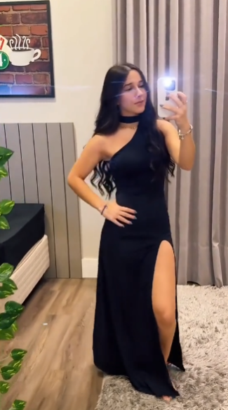 Elegant Mermaid One Shoulder Black Senior Aesthetic Prom Dresses Slit Prom Gowns Birthday Outfits Graduation Dress RB773