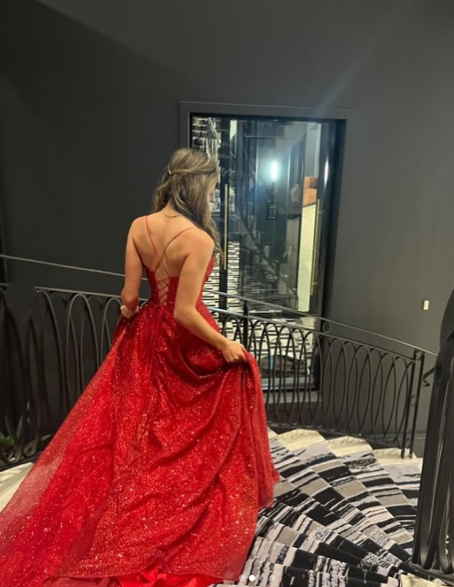 Elegant A Line Sweetheart Red Slit Senior Aesthetic Prom Dresses Prom Gowns Birthday Outfits Graduation Dress RB800