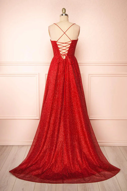 Elegant A Line Sweetheart Red Slit Senior Aesthetic Prom Dresses Prom Gowns Birthday Outfits Graduation Dress RB800
