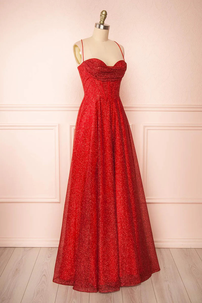 Elegant A Line Sweetheart Red Slit Senior Aesthetic Prom Dresses Prom Gowns Birthday Outfits Graduation Dress RB800