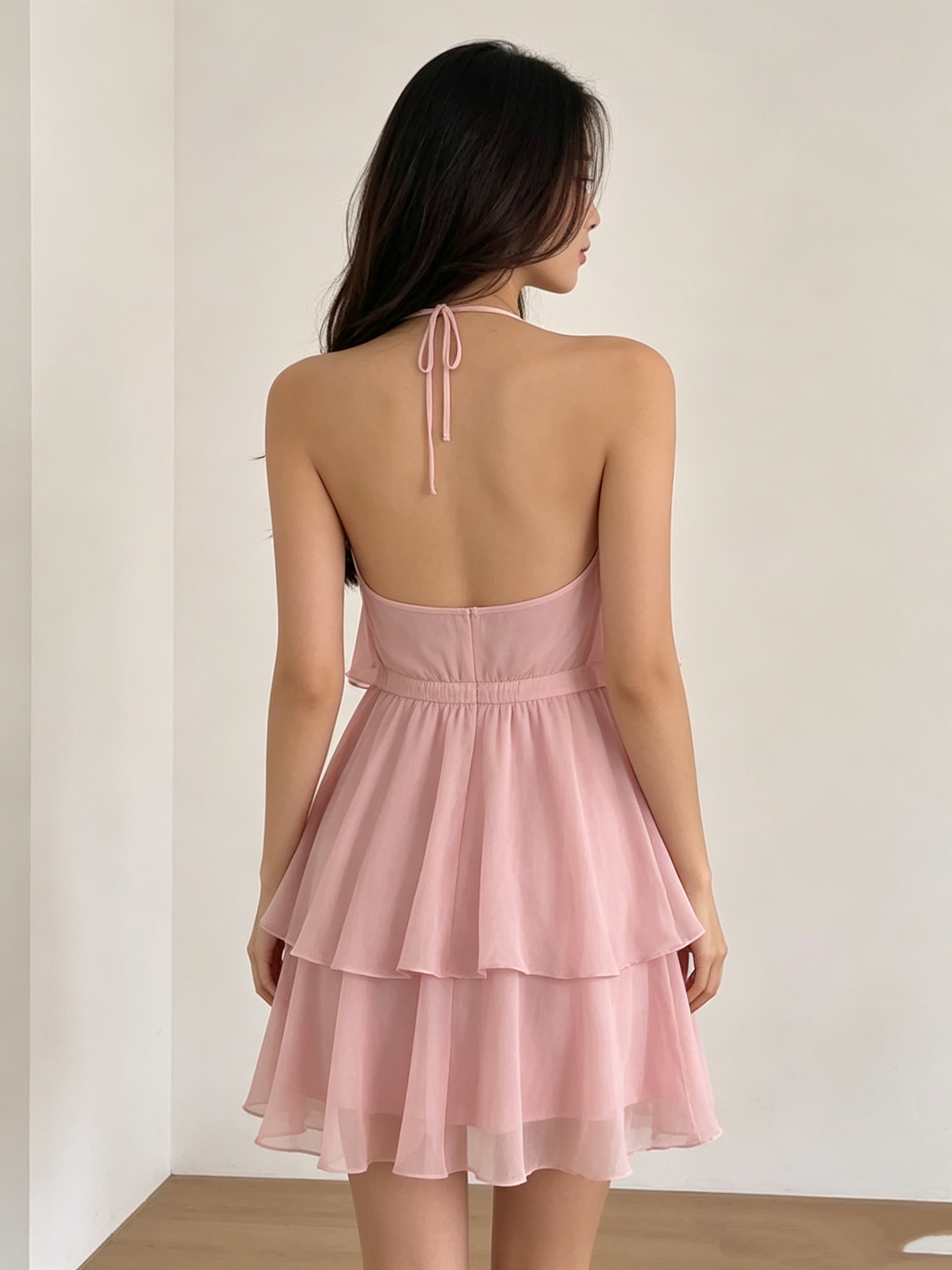 Simple Homecoming Dresses Outfit inspo A line Pink layered dress Chiffon 16th Birthday Cocktail Ideas Outfits RB8350