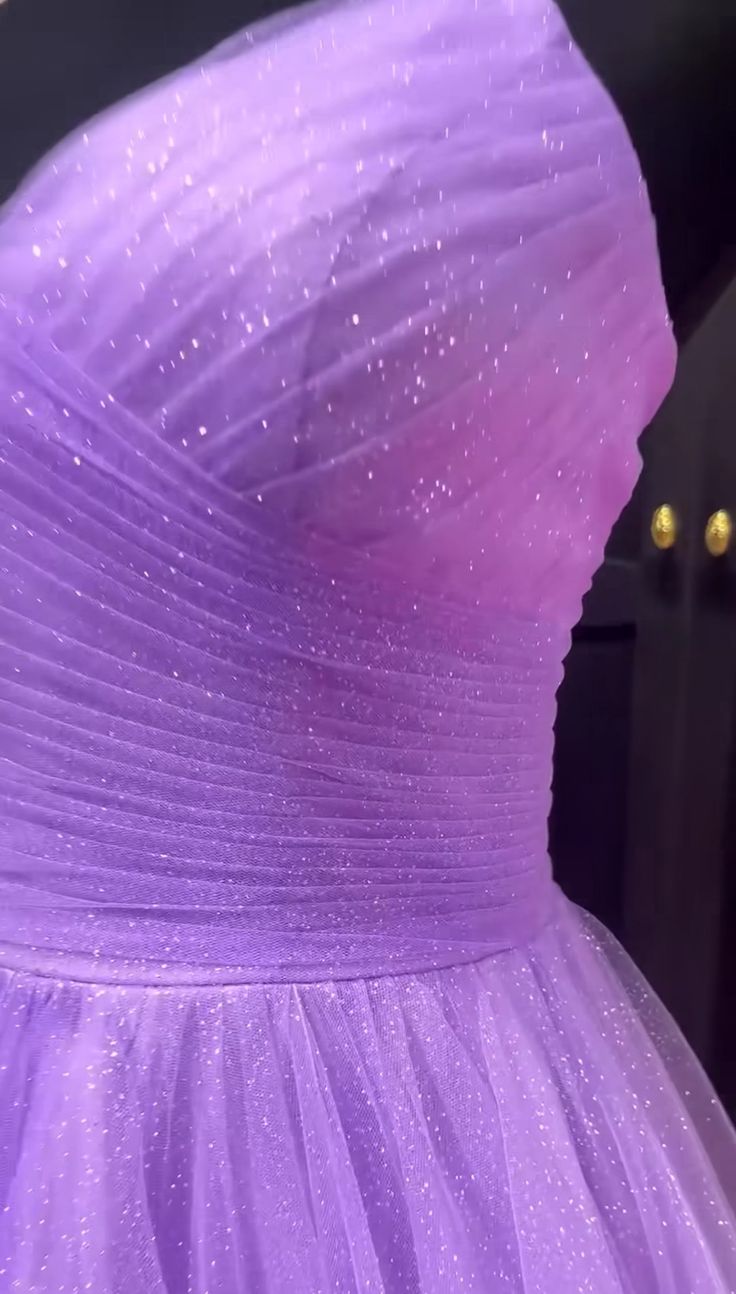 Modest Ball Gown Spaghetti Straps Lilac Tulle Prom Dresses Party Dress 21st Birthday Outfits Senior Graduation Dress RB879