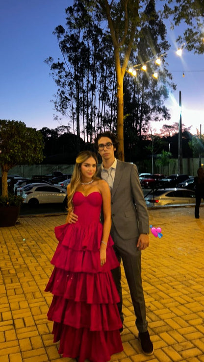 Cute Ball Gown Sweetheart Hot Pink Prom Dresses Long Party Dress 18th Birthday Outfit Graduation Dress RB976