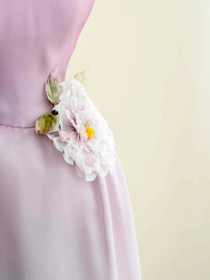Sweet Gradient Pink A-Line Strapless Satin Long Prom Dresses Gorgeous Wedding Dress RF0483