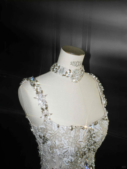Unique Gold Square Neck Diamond Beaded Bodycon Short Prom Dresses Gorgeous Homecoming Dress RF0496