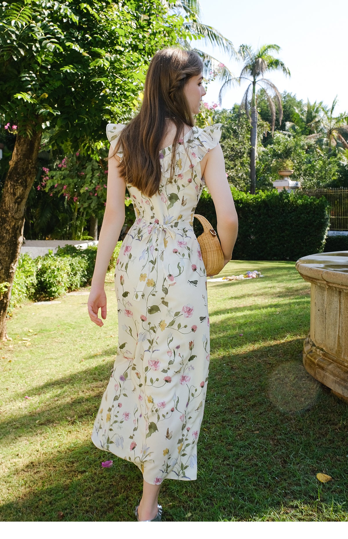 Fashion Floral Chiffon Sleeveless Summer Dress RF0549
