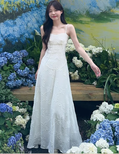 Cute French Spaghetti Straps Chiffon A-Line Summer Dress RF0576